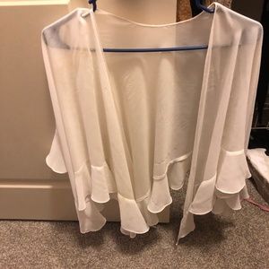 Off white shawl for evening wesr